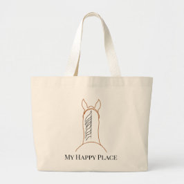 My Happy Place Bay Horse Tote Jumbo Stoffbeutel