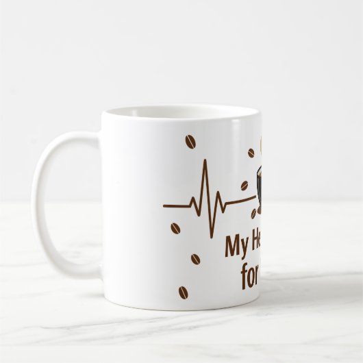 My Heart Beats for Coffee-mug Kaffeetasse (Links)