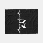 My Heart Beats For Kickboxing - Boxing Fleecedecke (Vorderseite (Horizontal))