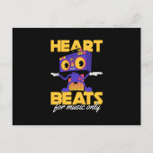 My Heart Beats For Music Only music lover lets go Postkarte (Vorderseite)