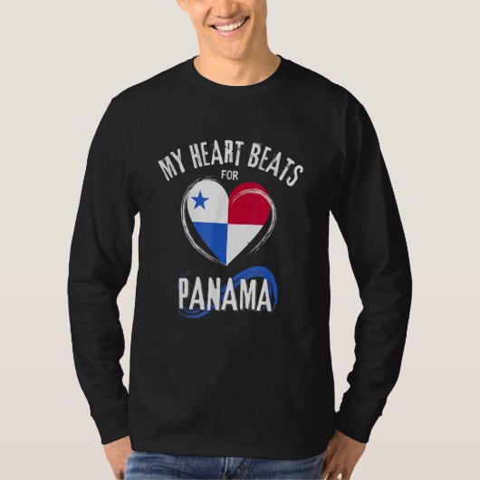 My Heart Beats for Panama Panamanian Pride T-Shirt (Vorderseite)