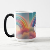My Heart Beats for You In Rainbow Rhythm Romantic Verwandlungstasse (Links)
