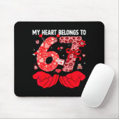My Heart Belongs To 67 Valentine's Day Six Seven F Mousepad (Mit Mouse)