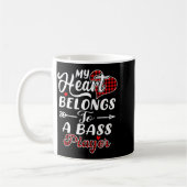 My Heart Belongs To A B Player Shirt Funny Valenti Kaffeetasse (Links)
