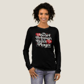 My Heart Belongs to a Bass Player Funny Musician Tri-Blend Shirt (Volle Vorderseite)