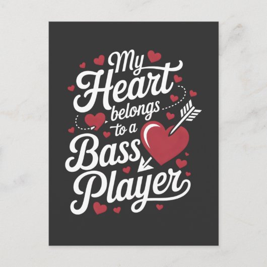 My Heart Belongs to a Bass Player Postkarte (Vorderseite)