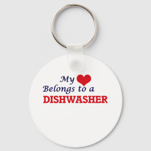 My heart belongs to a Dishwasher Schlüsselanhänger
