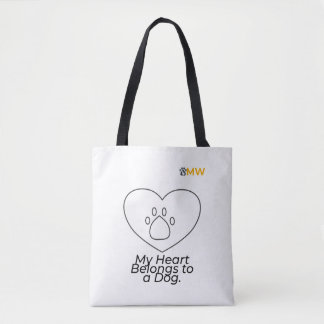 My Heart Belongs to a Dog Tote Bag – Cute Dog Love Tasche