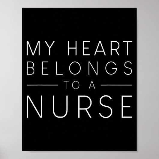 My Heart Belongs To A Nurse Valentine Love Rn Nurs Poster (Vorne)