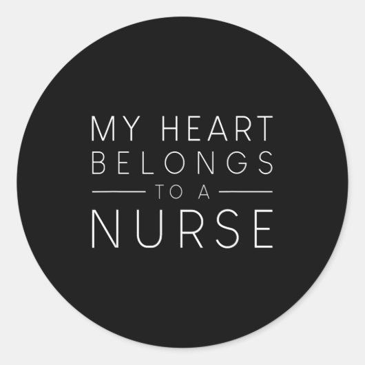 My Heart Belongs To A Nurse Valentine Love Rn Nurs Runder Aufkleber (Vorderseite)