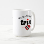 My Heart Belongs to a Trini Pink Text Kaffeetasse (VorderseiteRechts)