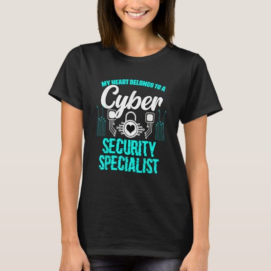 My Heart Belongs To Cybersecurity Cyber Security S T-Shirt (Vorderseite)