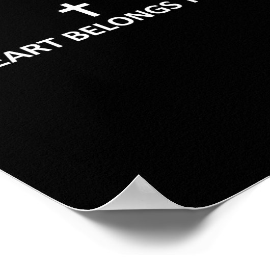 My Heart Belongs To Jesus Subtle Minimal Christian Poster (Ecke)