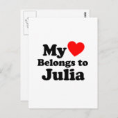 My Heart Belongs to Julia Postkarte (Vorne/Hinten)