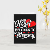 My Heart Belongs To Mommy Valentines Day _1 Karte (Gelbe Blume)