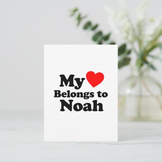 My Heart Belongs to Noah Postkarte (Stehend Vorderseite)