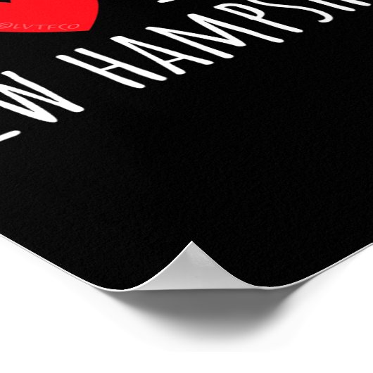 My Heart Is In New Hampshire Cute American State Poster (Ecke)