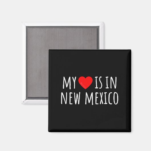 My Heart Is In New Mexico Cute American State Magnet (Vorderseite/Rückseite)