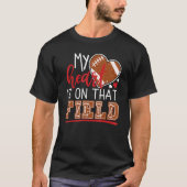My Heart is on That Field Game Day Vibes Football  T-Shirt (Vorderseite)