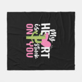 My Heart Is Stuck On You Cactus Heartfelt Design Fleecedecke (Vorderseite (Horizontal))