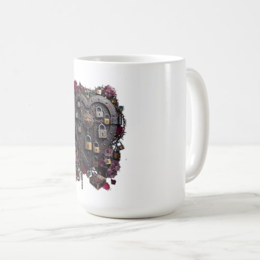 My Heart Permanently on Vacation T-Shirt Kaffeetasse (VorderseiteRechts)