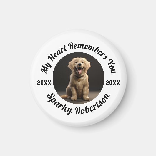 My Heart Remembers You Pet Memorial Magnet (Vorne)