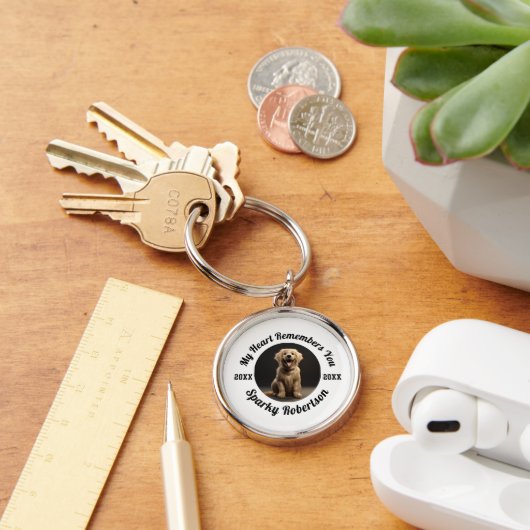 My Heart Remembers You Pet Memorial Schlüsselanhänger (Schreibtisch)