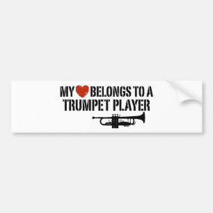 My Heart Trumpet Player Autoaufkleber