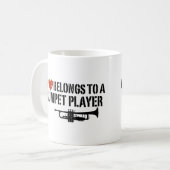 My Heart Trumpet Player Kaffeetasse (Vorderseite Links)