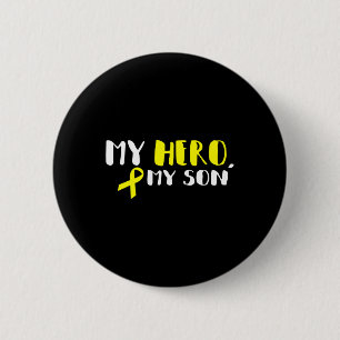 My Held My Son - Gold Ribbon Kinderkrebs im Krieg Button