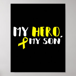My Held My Son - Gold Ribbon Kinderkrebs im Krieg Poster