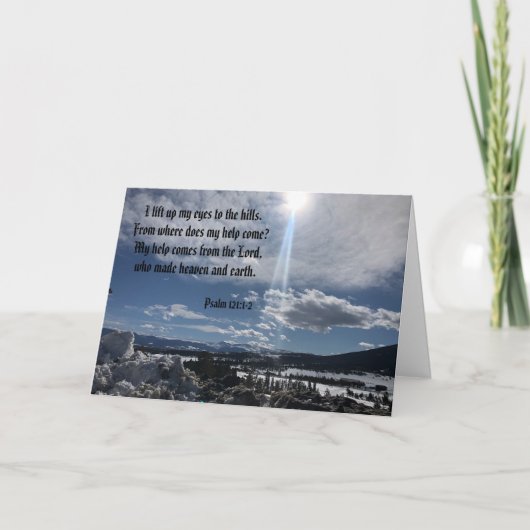 My Help Comes From The Lord Psalm 121 Karte (Vorderseite)