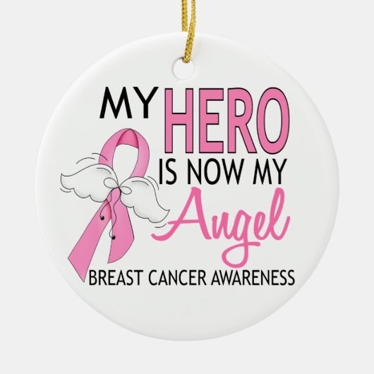 My Here Is Now My Angel Breast Cancer Ornament (Vorne)