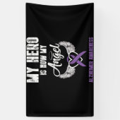 My Hero Is Now My Angel Alzheimer Awareness Banner (Vertikal)