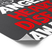 My Hero Is Now My Angel Heart Disease Awareness  Poster (Ecke)