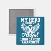 My Hero Is Now My Angel Lung Cancer Awareness Magnet (Vorderseite/Rückseite)