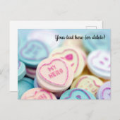 "My hero" Liebe Herz Süßigkeiten Postkarte (Vorne/Hinten)