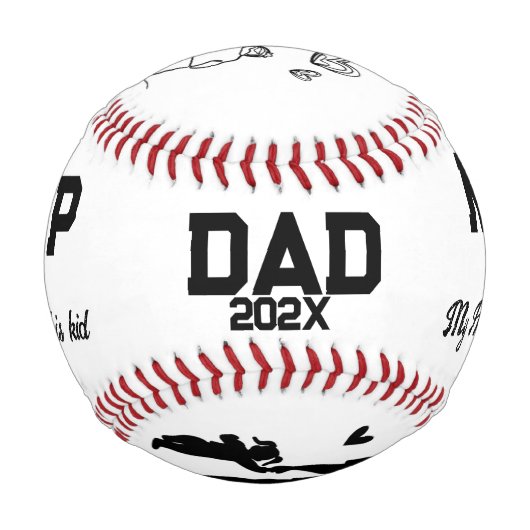 My Hero My Dad Custom Baseball (Rückseite)