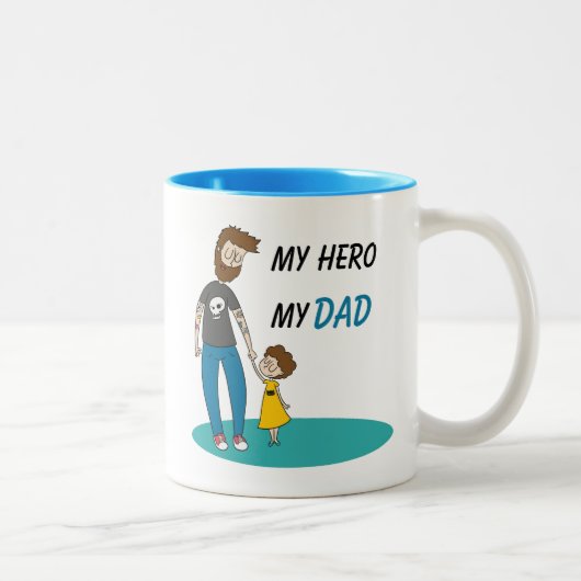 My Hero My Dad Tasse – Vatertagsgeschenk (Rechts)