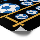 My Hobbies Soccer And More Soccer Fan Design  Poster (Ecke)