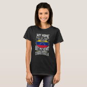 My Home is in the USA My Heart is From Venezuela V T-Shirt (Vorne ganz)
