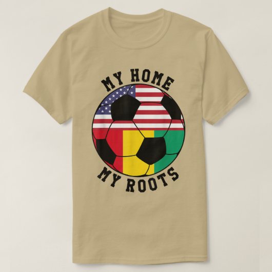 My Home My Roots Guinea Flag Soccer T-Shirt (Design vorne)