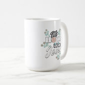My Hope is in Jesus Pink Floral Kaffeetasse (VorderseiteRechts)