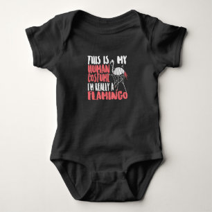 My Human Costume Im Really A Flamingo Mummy Cute Baby Strampler