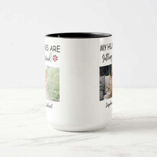 My Humans Are Getting Married – Custom Pet Photo Tasse (Zentrum)