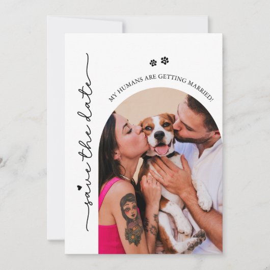 My Humans Are Getting Married Dog Photo Wedding Save The Date (Vorderseite)