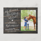 My Humans Getting Married Pet Photo Save The Date Ankündigungspostkarte (Vorderseite)