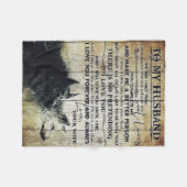 My Husband Gift | Letter For Him | Fleecedecke (Vorderseite (Horizontal))