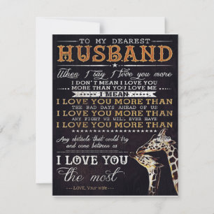 My Husband Gift   Letter For Him   Funny Gift Einladung