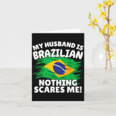 My Husband Is Brazilian Funny Brazil Flag Gift For Karte (Gelbe Blume)